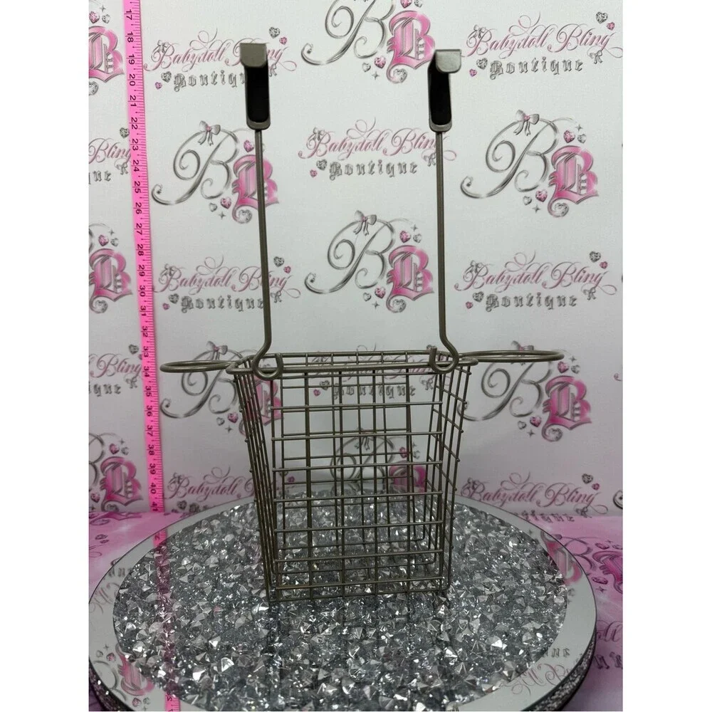 Hair tools basket storage cabinet hanging interior or exterior storage